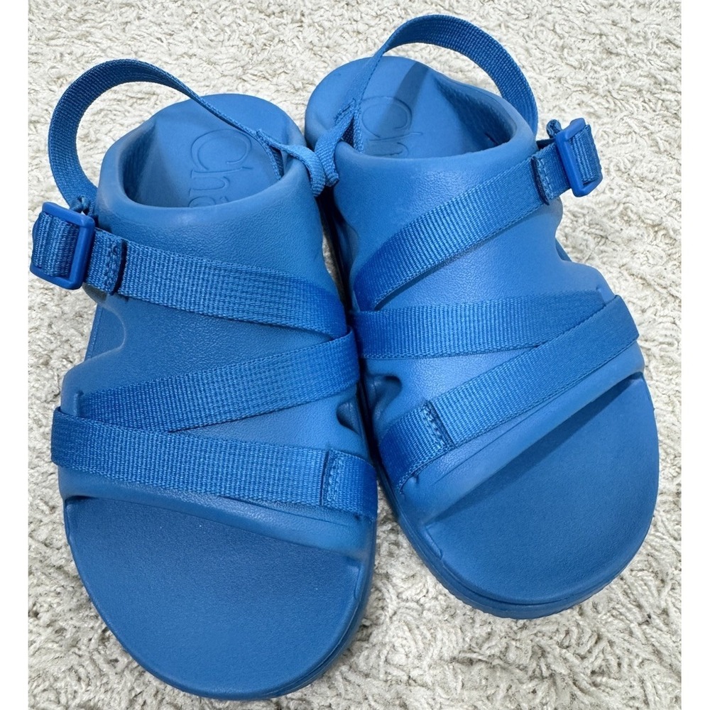 Chaco Chillos Sport Kids Adjustable Strap Slip-On Sandals Blue Size 5 Water Park